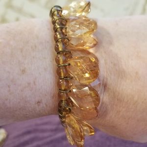 Topaz Stretch Beaded Bracelet